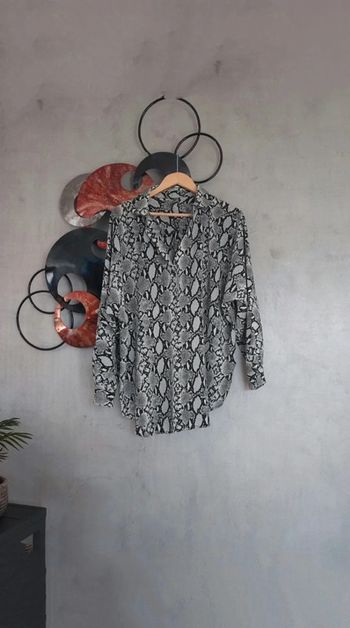 Blouse python grise Shein