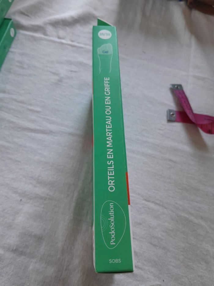 Chaussettes 3en 1 Podosolution orteils en marteau ou en griffe 35/38 neuves avec emballage - photo numéro 3