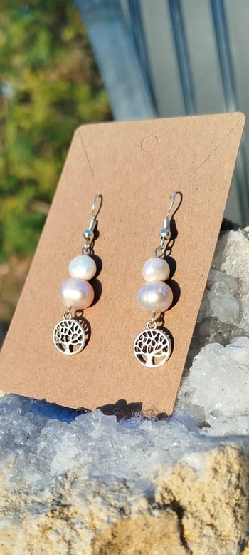 Superbes boucles d'oreilles Arbre de vie
