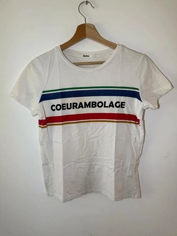 T-shirt blanc BlzBoo “Coeurambolage” - Taille M