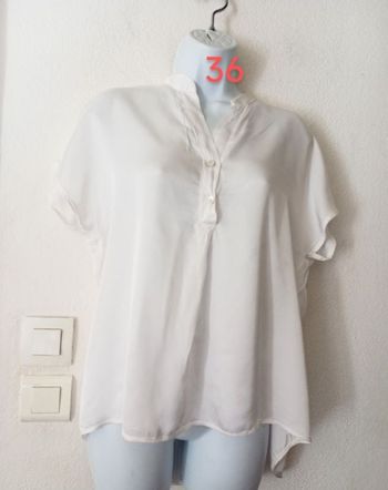 Blouse satinée longueur dos femme 36