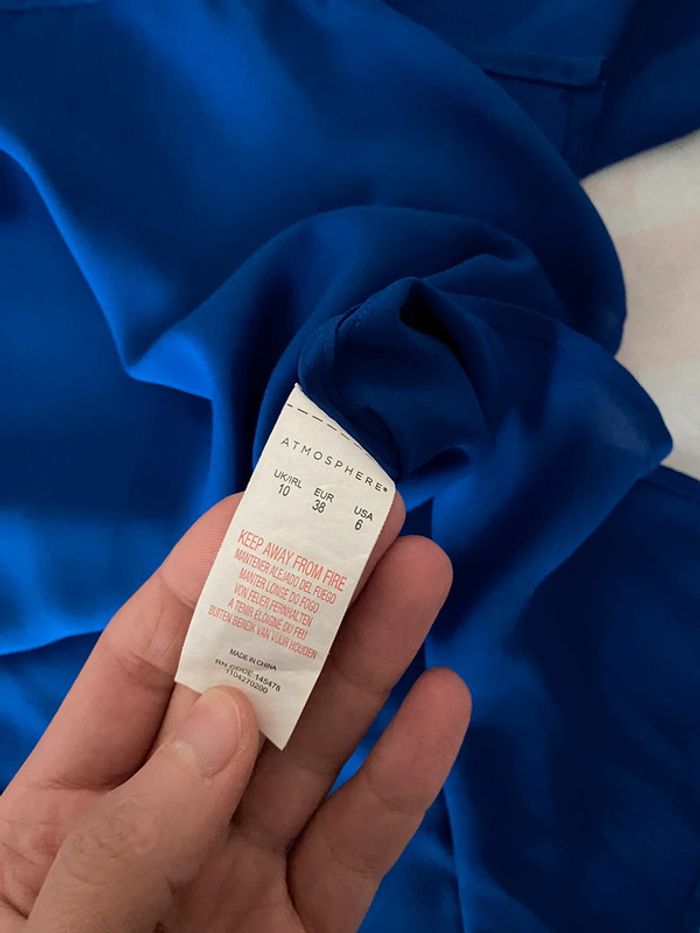 Superbe belle blouse fluide bleu électrique Primark taille 38 - photo numéro 14