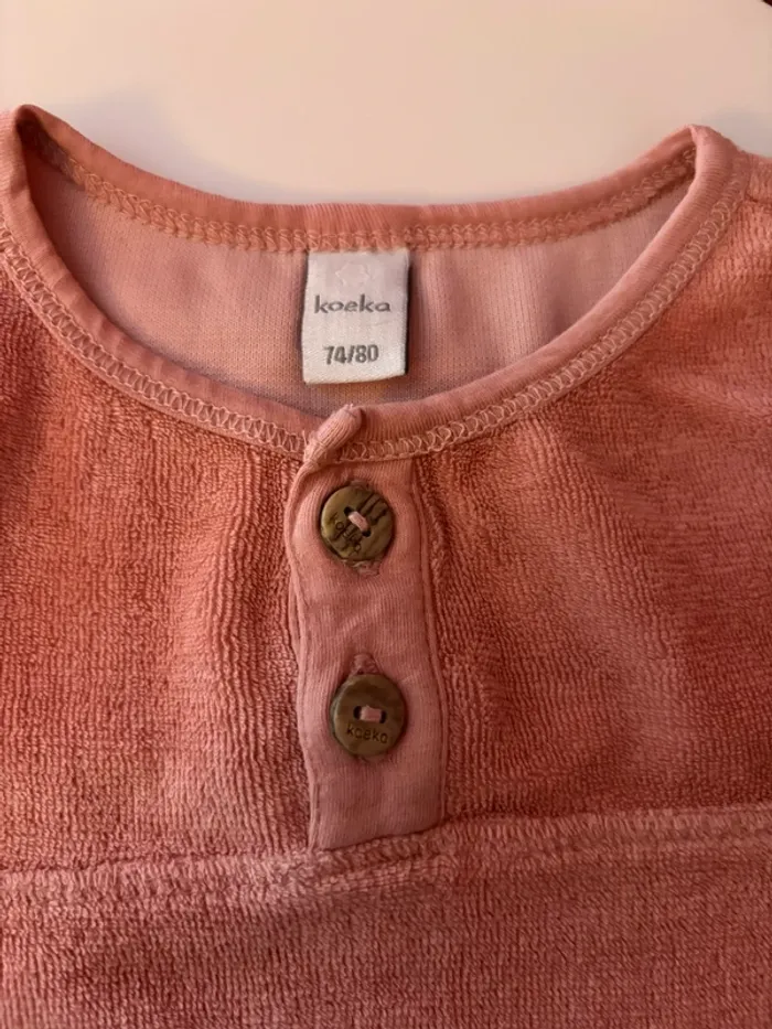 Robe en éponge rose koeka 74/80 - photo numéro 3