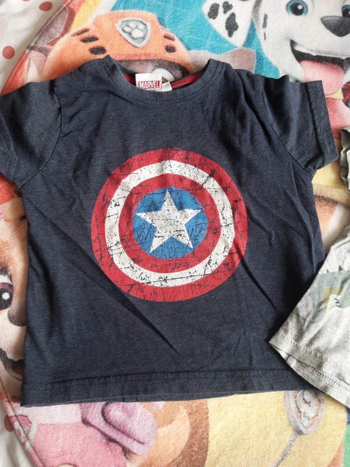 T shirt lot manches courtes marvel avengers - photo numéro 2