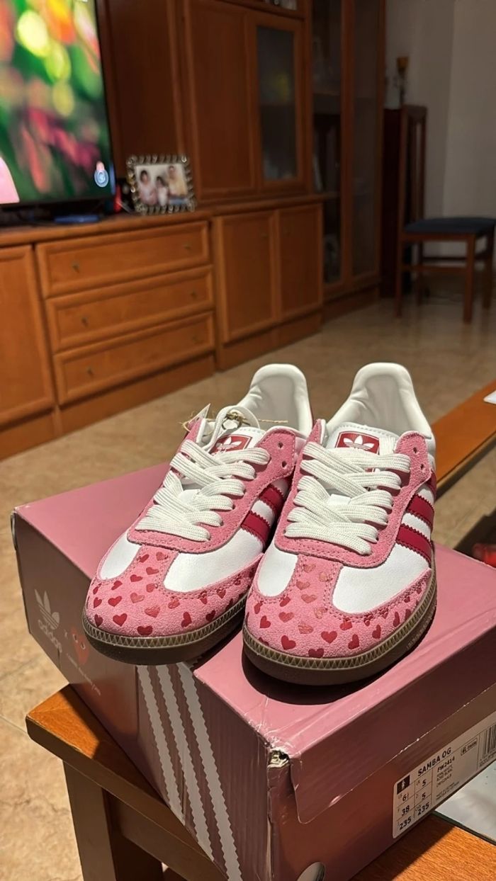 Adidas Samba X Comme Des Garçons Rose Taille 40 - photo numéro 2