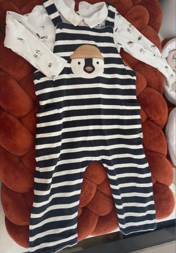 Ensemble salopette + body 24m