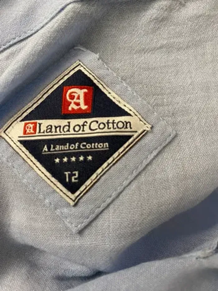 Chemise coton bleu clair A Land of Cotton - photo numéro 7