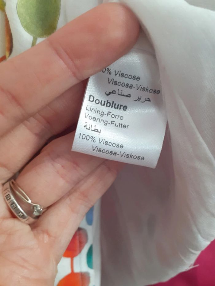 Robe imprimé pois multicolore broderie XL - photo numéro 7