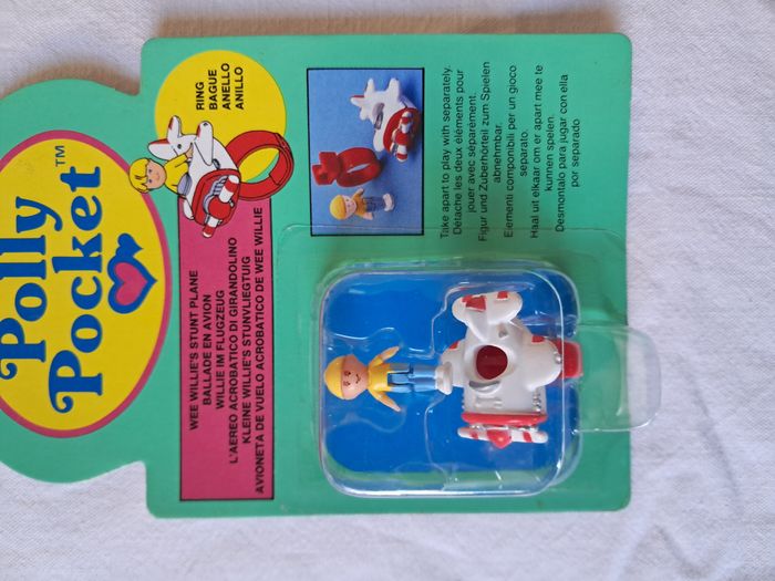 Bague polly pocket bluebird ballade en avion mattel 1989 vintage neuf - photo numéro 3