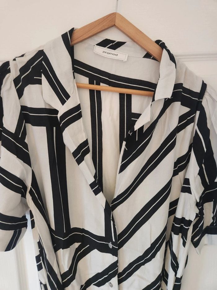 Jolie robe blanche et noire Promod taille 46 - photo numéro 4