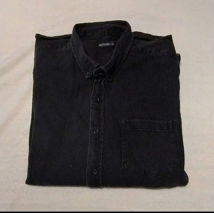🤠 Chemise en jean noir neuve (XL) - photo numéro 2