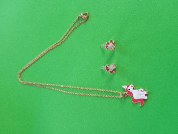 Ensemble collier licorne + boucle