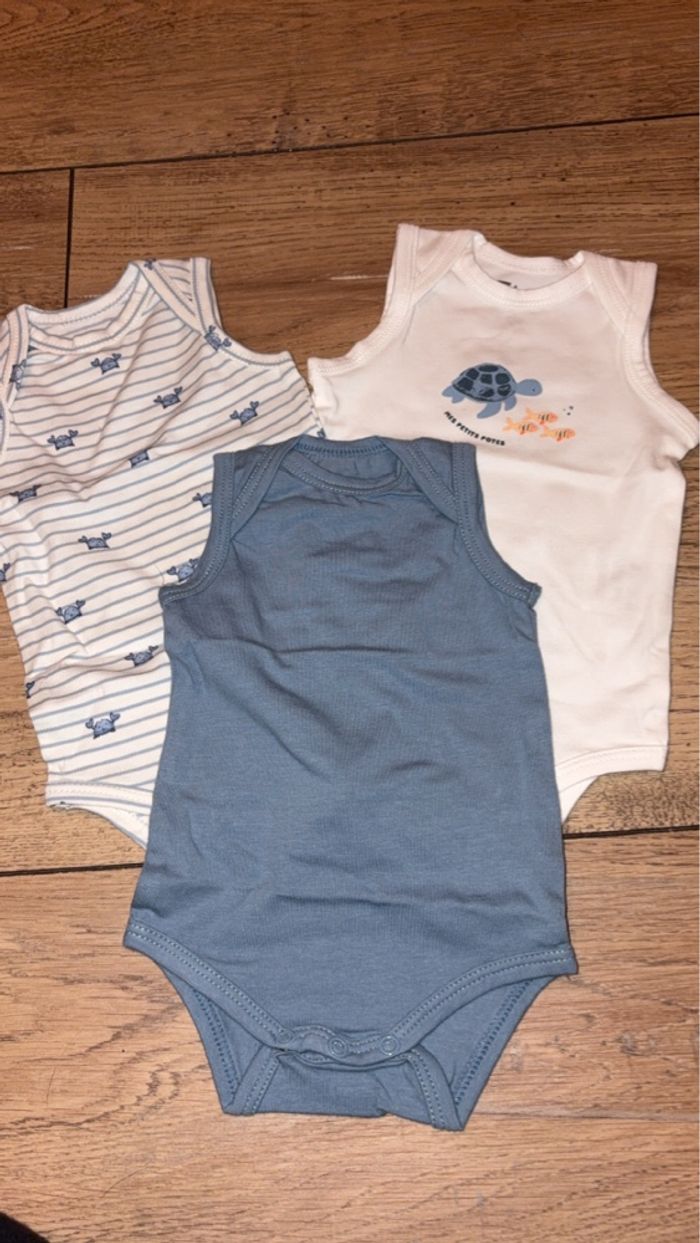 Lot de 3 body débardeur marin