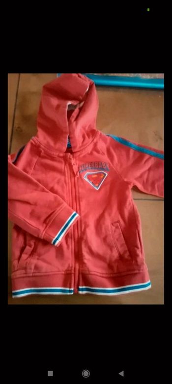 Gilet zippé à capuche Superman 12 mois