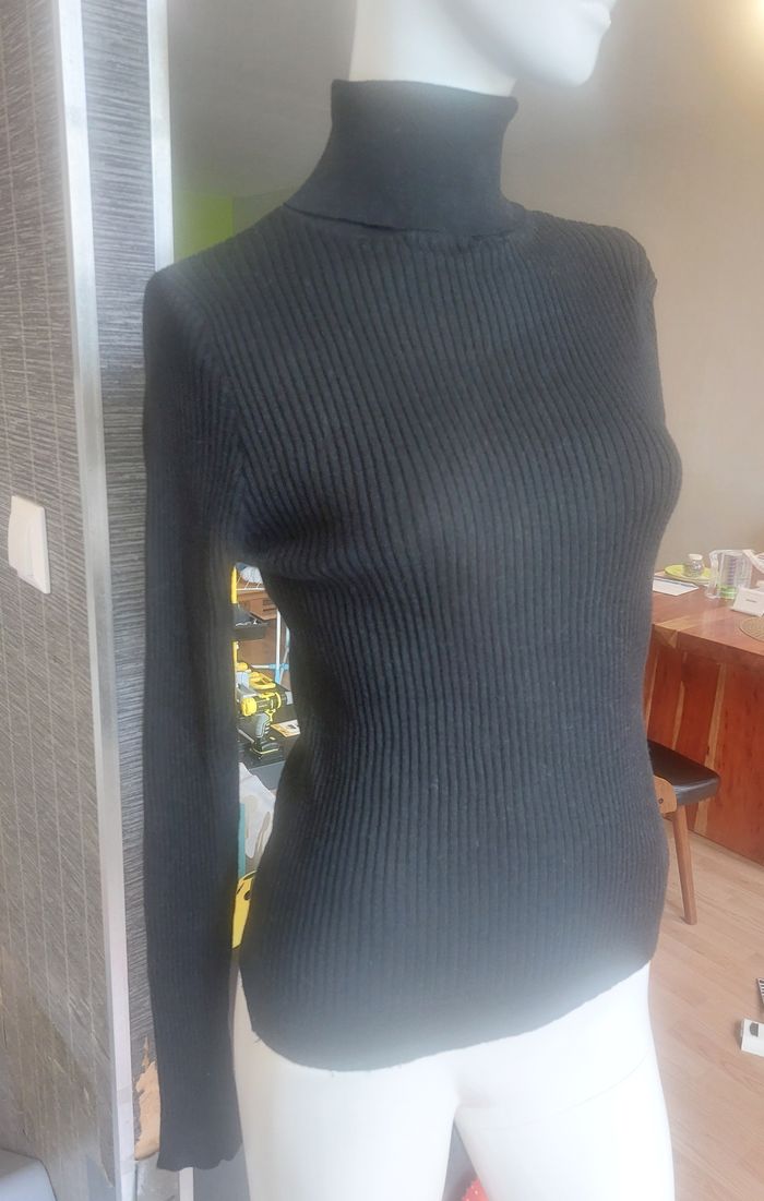 Pull col roulé noir Pimkie
