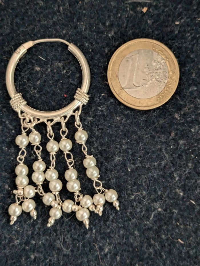 Créoles a perles blanches - photo numéro 2