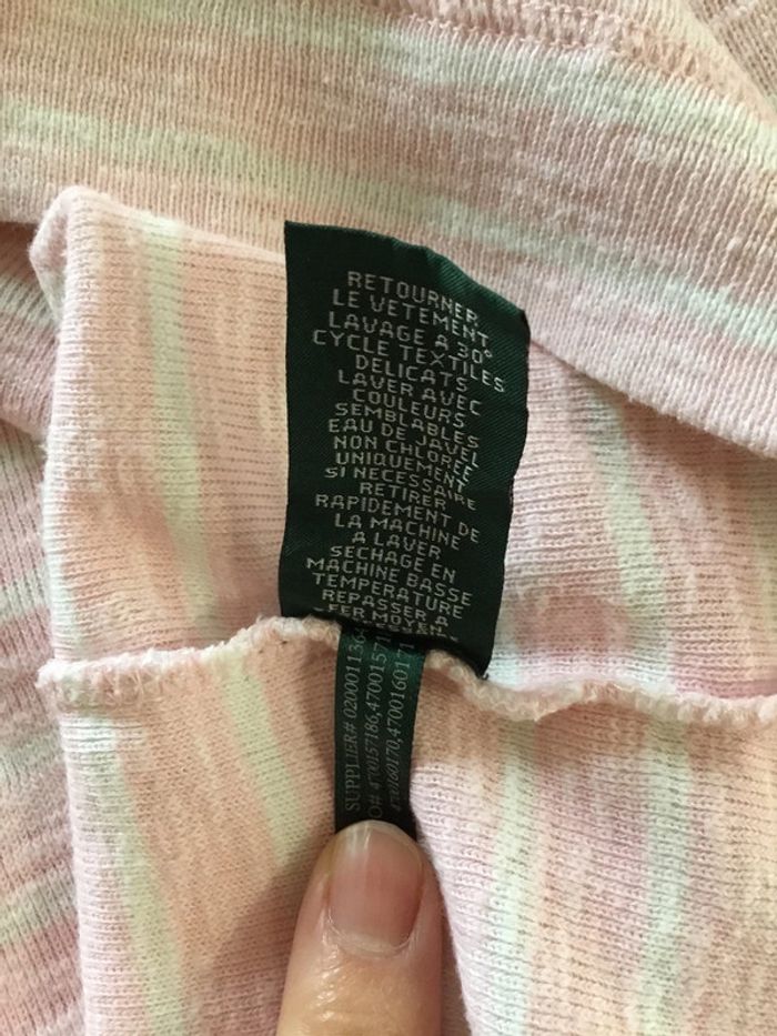 Sweat 1/4 zip à capuche manches 3/4 pour femme Lauren jeans co Ralph Lauren rose taille XL 090 - photo numéro 8