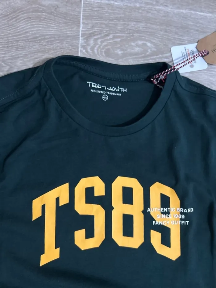 T-shirt Teddy Smith vert foncé manches longues 14ans - photo numéro 2