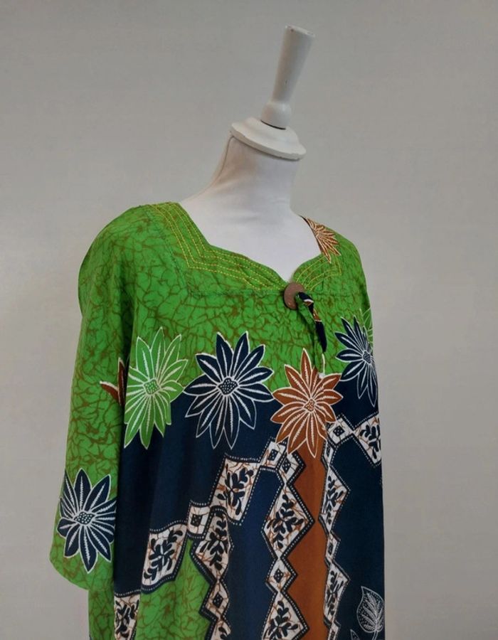 Robe longue manches courtes caftan taille unique robe de plage - photo numéro 5