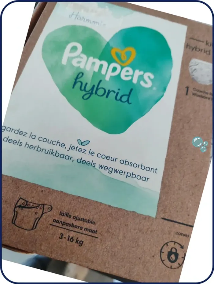 Pampers hybrid/ couche lavable+ 15 changes. - photo numéro 2