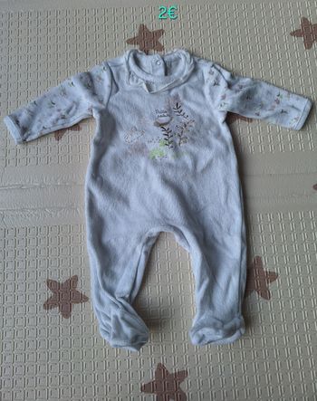 Pyjama bébé velours 3 mois (60cm)