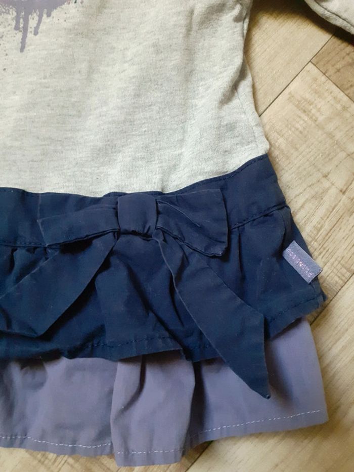 Tunique et legging fille grise et violette 6 mois neuve - photo numéro 8
