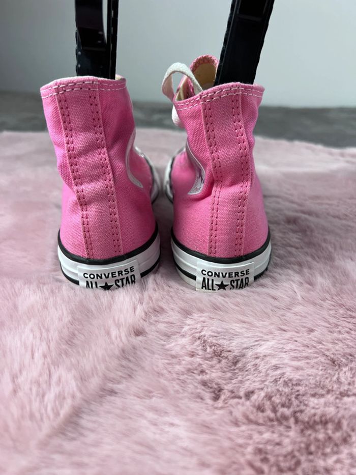 Converse Montantes Roses Toile – Pointure 33,5 avec boîte - photo numéro 6