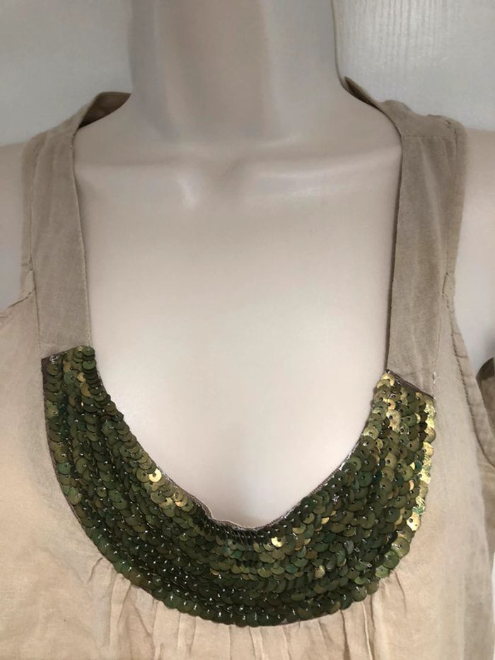 Top à sequins vert Sandro S - photo numéro 9