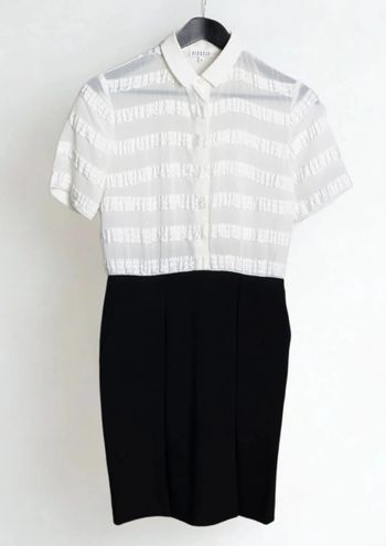 Robe chic moulante noir et blanc Claudie Pierlot Taille 36