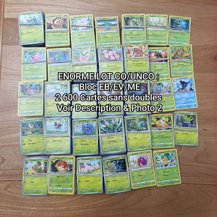 Énorme lot co/unco/rare Pokémon
