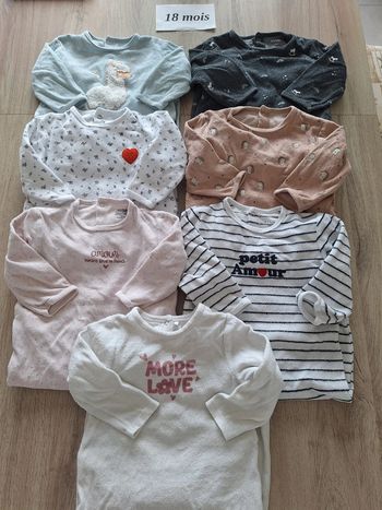 Lot de 7 pyjamas 18 mois