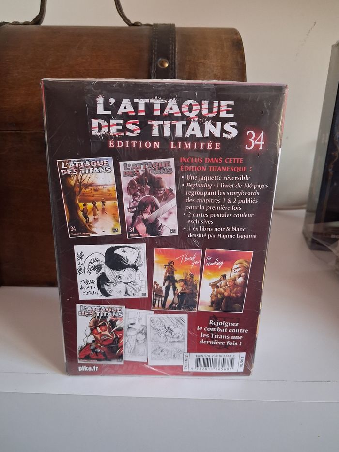 Manga L'attaque des titans tome 34 collector édition limitée SNK Shingeki No Kyojin - photo numéro 2