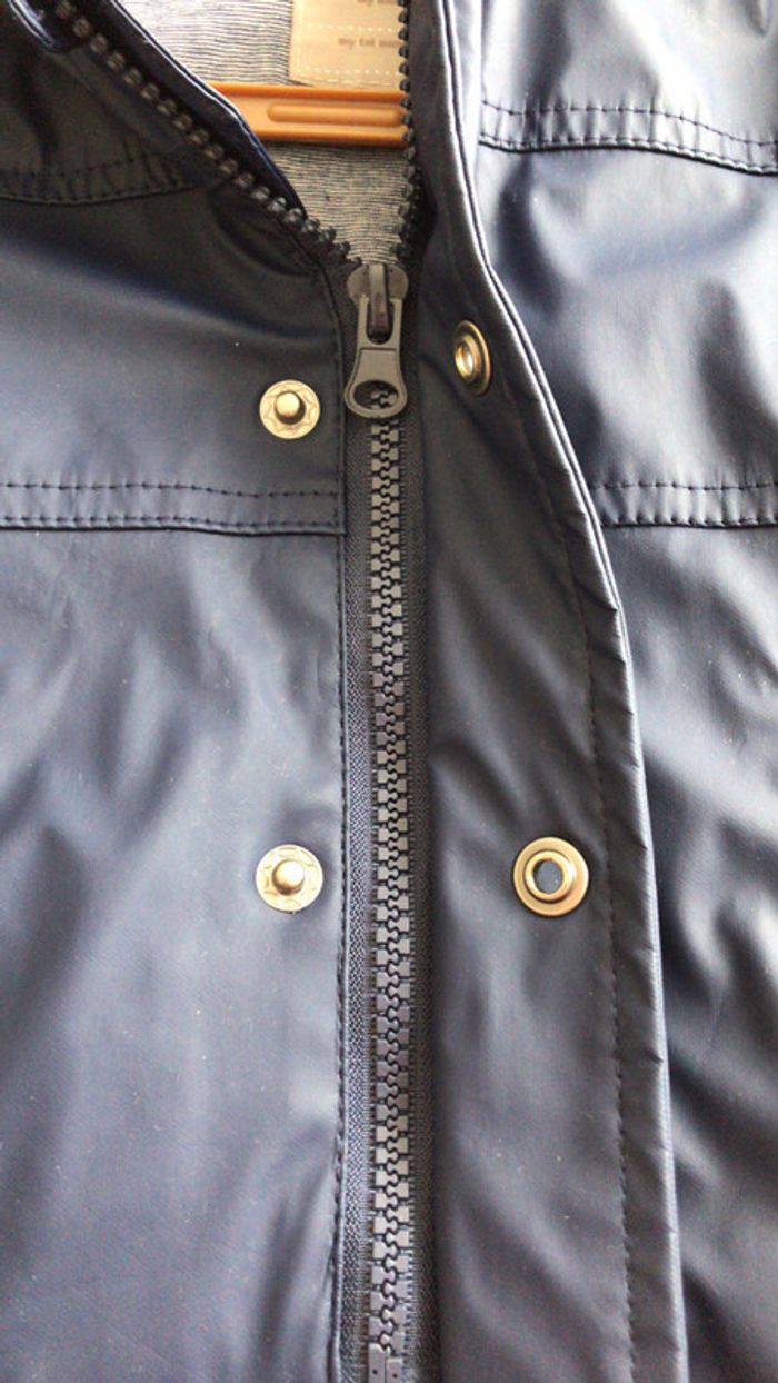 Imperméable marine grain de blé - photo numéro 4