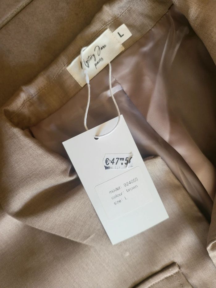 Costume taupe élégant 2 pièces Mystery Jane