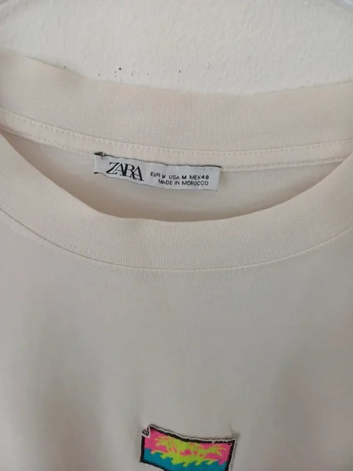 T- shirt blanc zara - photo numéro 2