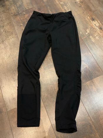 Legging court noir sport bi matière