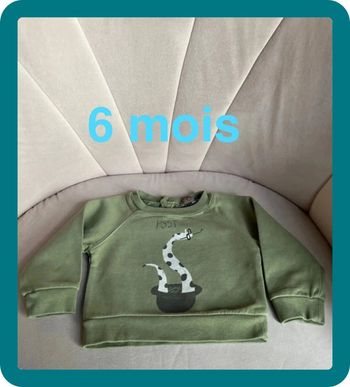 Sweat-shirt tout doux serpent 6 mois - Émile et Ida