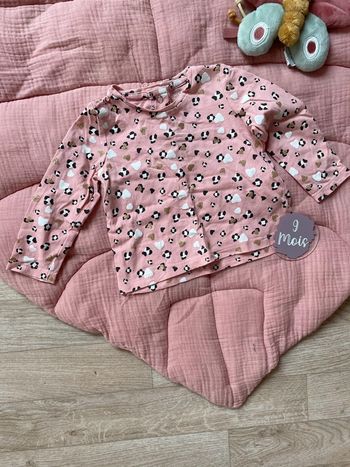 Tee shirt rose léopard