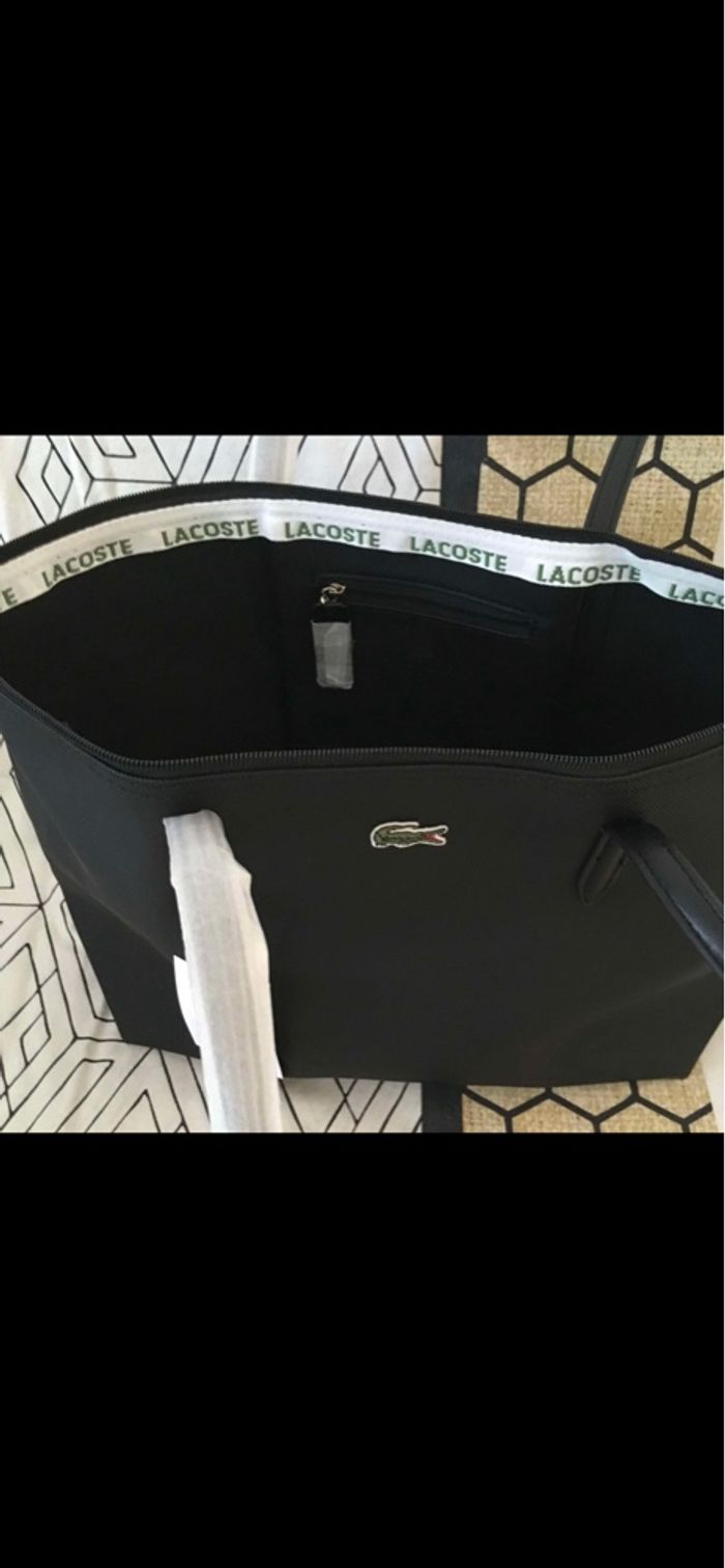 💖 sac Lacoste noir neuf taille L 💖 - photo numéro 4
