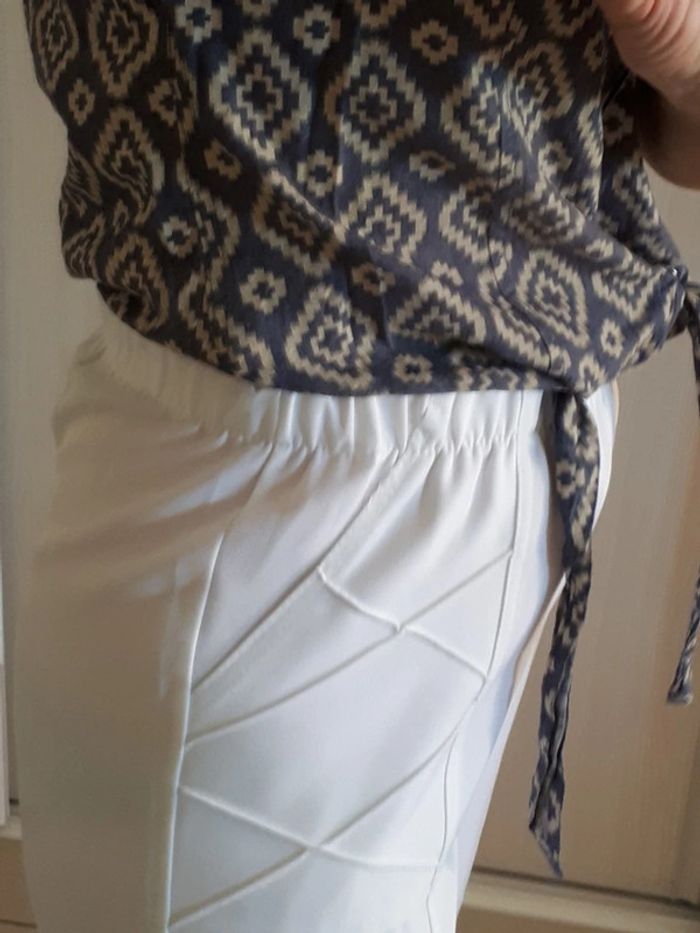 Pantalon court vintage taille élastique - photo numéro 5