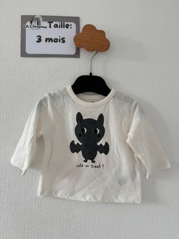 Tee shirt manches longues - taille 3 mois 🌼