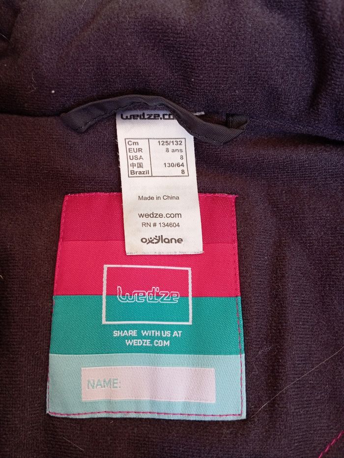 Veste de ski noir, rose et bleu en 8 ans. Très bon état  Wedze - photo numéro 4