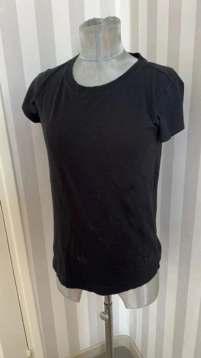 T-shirt Zadig et Voltaire T:M étoiles noir paillettes  neuf