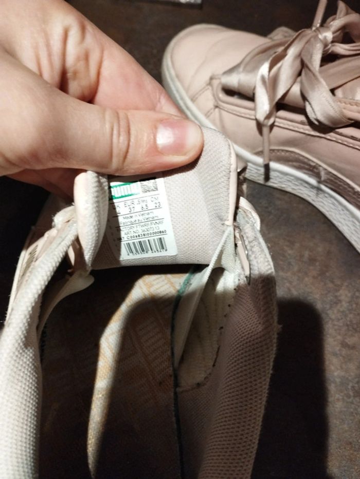 Basket puma rose vernis + lacet - photo numéro 3