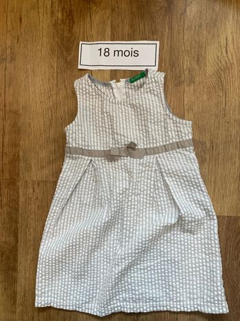Robe gaufrée légère cérémonie été 18 mois