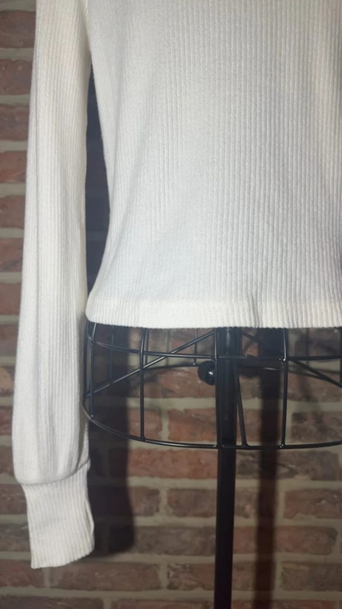 Haut a longues manches bouffantes blanc Stradivarius Taille S / 36 - photo numéro 13