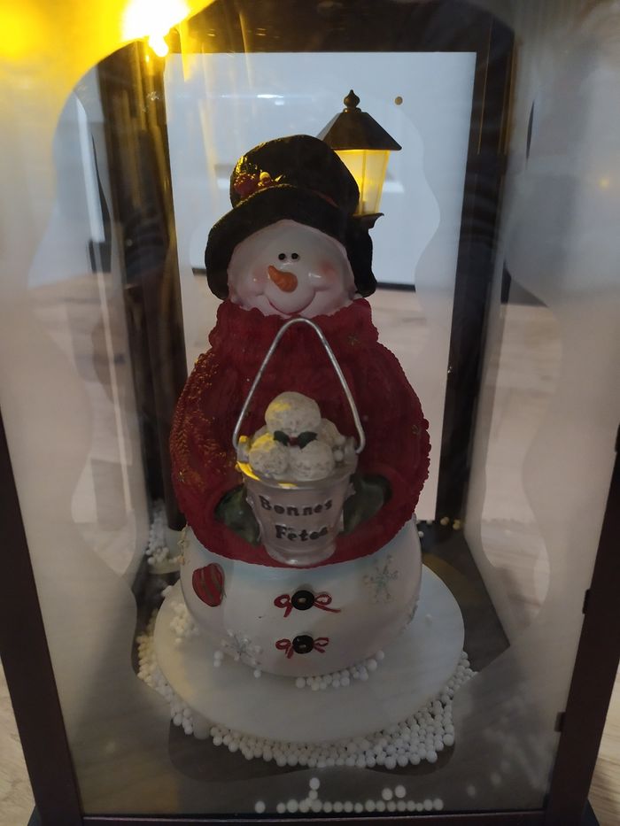 Grande Lanterne bonhomme de neige. - photo numéro 2