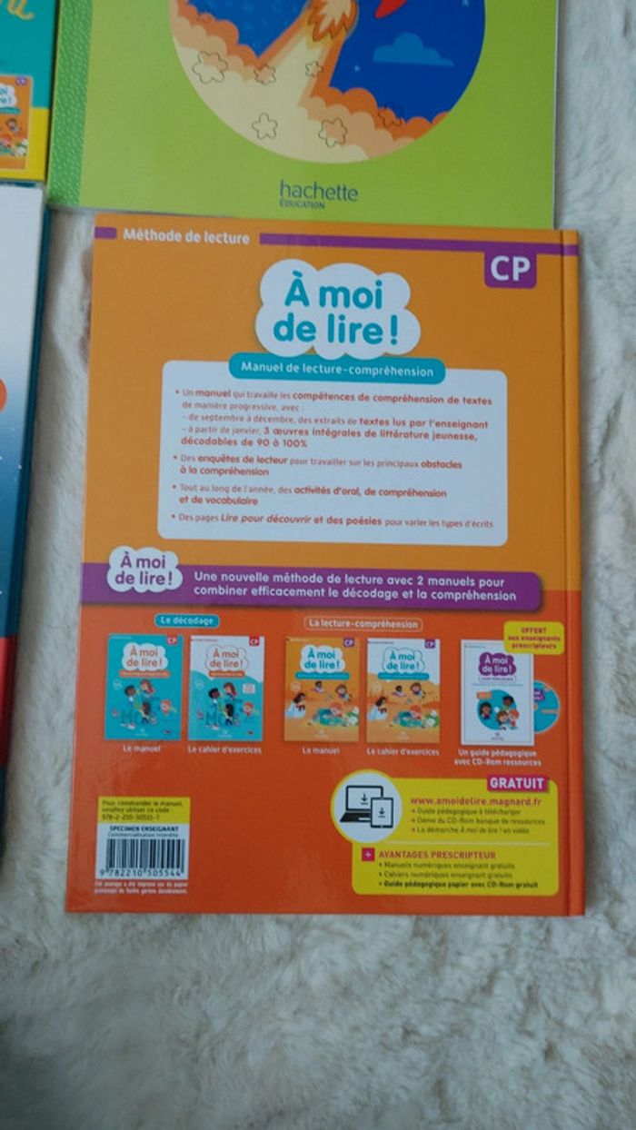 Lot de livre d'apprentissage de la lecture et du code cycle 2 CP méthode de lecture - photo numéro 2