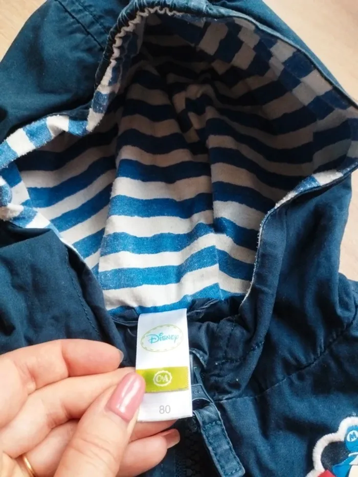 Veste coupe-vent bleu Mickey 80cm - photo numéro 4