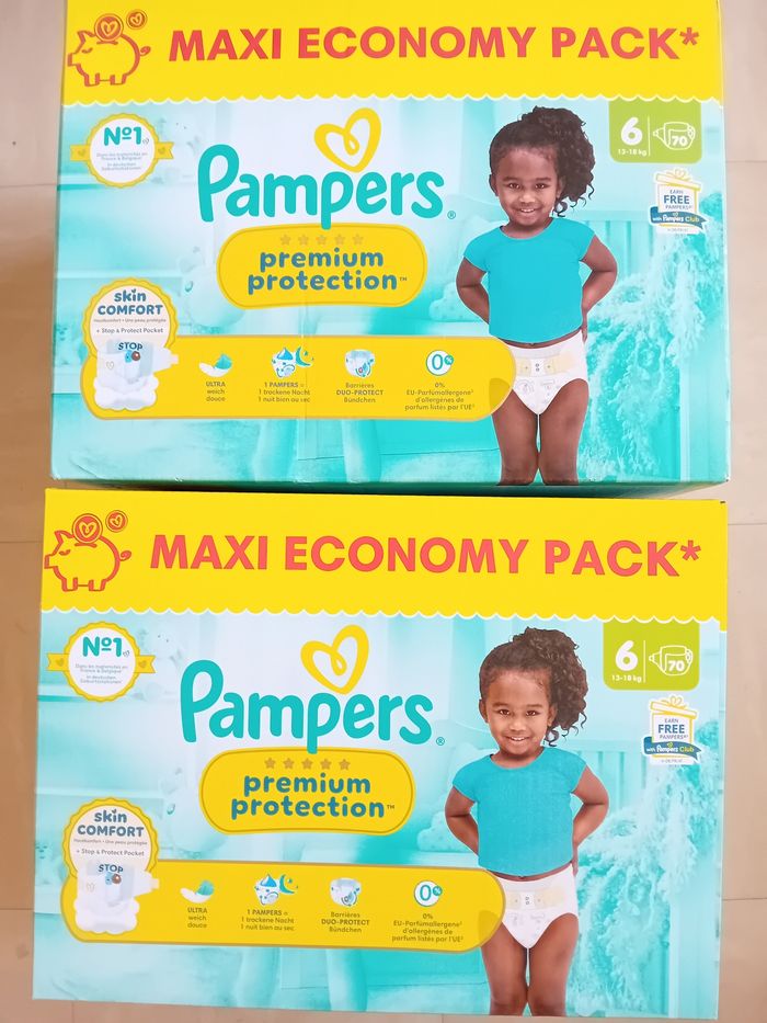 2 packs pampers premium protection T6.